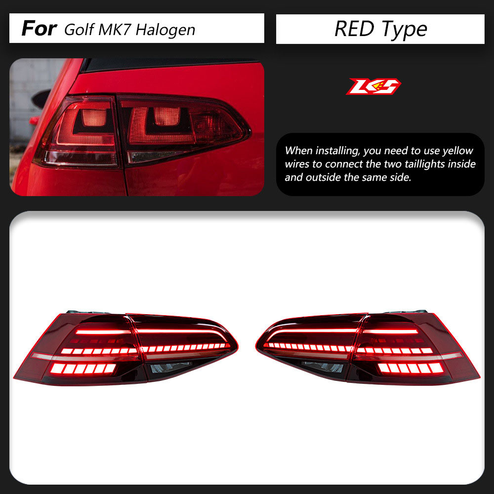 Per Golf MK7 Tipo Rosso Alogeno