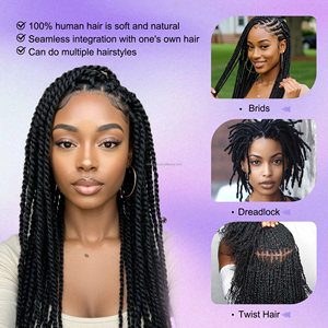 100g afro kinky số lượng lớn bán buôn afro kinky xoăn 100% 4B số lượng lớn tóc con người bó cho <span class=keywords><strong>Twist</strong></span> số lượng lớn cho bện - Product Image 6