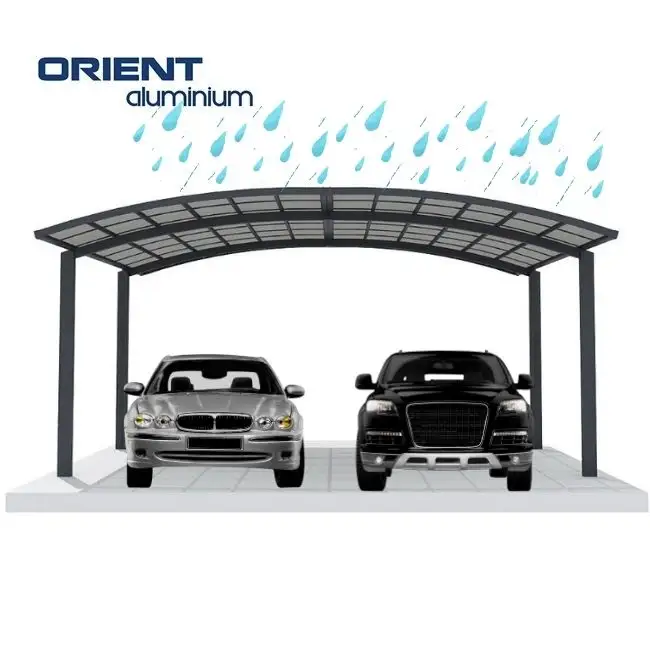 On Sale Outdoor Sun Shade Polycarbonate Cheap Carport Parking Cantilever Metal Carports for Car Parking Garage Canopy Aluminium