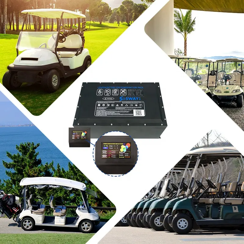 Isway 48V 105ah Golf giỏ hàng Pin 51.2V lithium ion BATTERIE 100Ah LiFePO4 BMS mô-đun pin cho xe buýt UTV/ATV