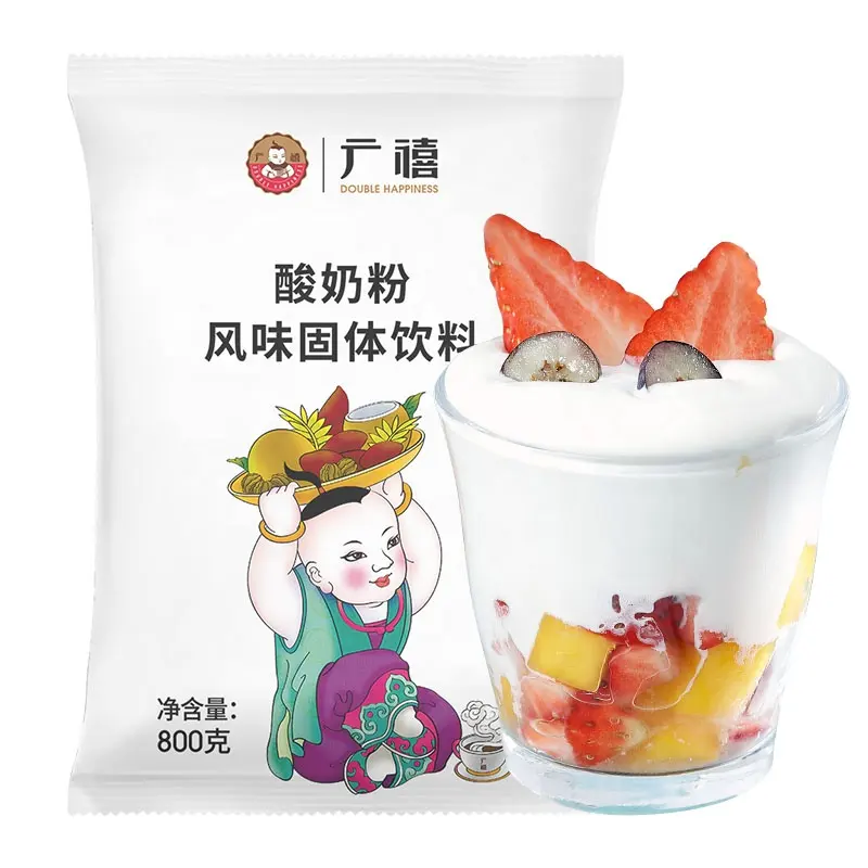 800g * 20 sacs/ctn Mélange de poudre de yaourt instantané pour bricolage à la maison