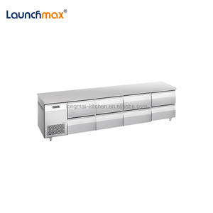 Commercial Worktable with Refrigerated Drawer Stainless Steel Kitchen Work Bench 4 Drawers <strong>Under</strong> Counter <strong>Chiller</strong> - Product Image 3