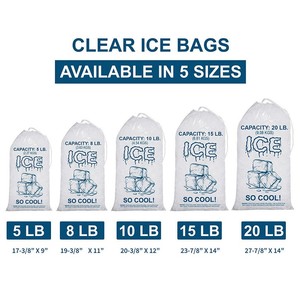 Rõ ràng Trắng băng bao bì dây rút túi nhựa nhà bếp tủ đông tủ lạnh <span class=keywords><strong>Ice</strong></span> <span class=keywords><strong>Cube</strong></span> bao bì túi biểu tượng tùy chỉnh Túi - Product Image 3