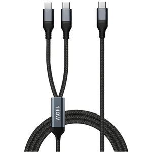 สองในหนึ่ง140W USB คู่ C เพื่อ USB C สายหลายสายชาร์จอย่างรวดเร็ว - Product Image 1
