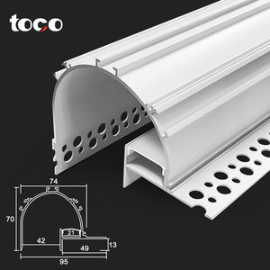 Decorative Ceiling Led Lamp Aluminum Profile Recessed Plaster Drywall <strong>Lighting</strong> Aluminum Led Channel