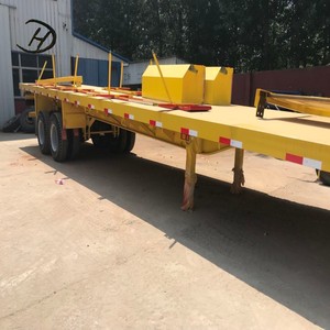 40FT <strong>2</strong> Axle Heavy Duty Steel Structure High <strong>Load</strong> Capacity Anti-Corrosion Semi-Trailer for Global Logistics Flatbed <strong>Container</strong> - Product Image 3