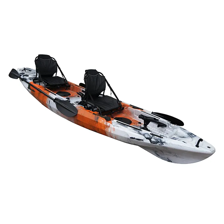 Caiaque tandem 2 pessoas, novo estilo, venda quente, dois lugares, barco oceano, pesca