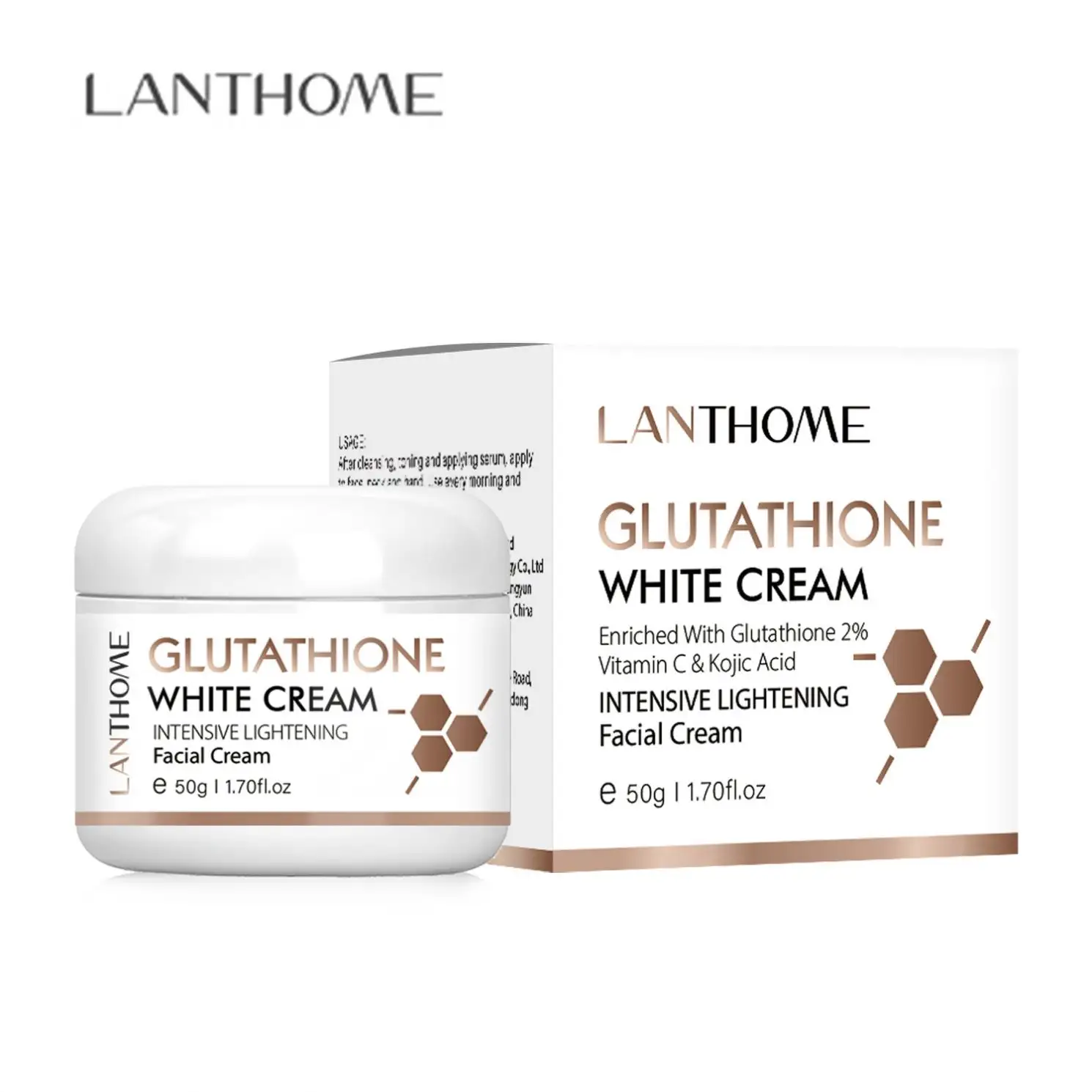 Lanthome OEM Nicotinamide organik beyazlatıcı krem Arbutin glutatyon gece koyu cilt için beyazlatıcı krem yüz beyazlatma kremi beyazlatıcı krem