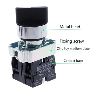XB2-BD25 XB2-BD53 1NO/1NC 2NO 2/3 posizione momentanea auto-reset blocco selettore autobloccante interruttore a pulsante interruttore a pulsante - Product Image 4