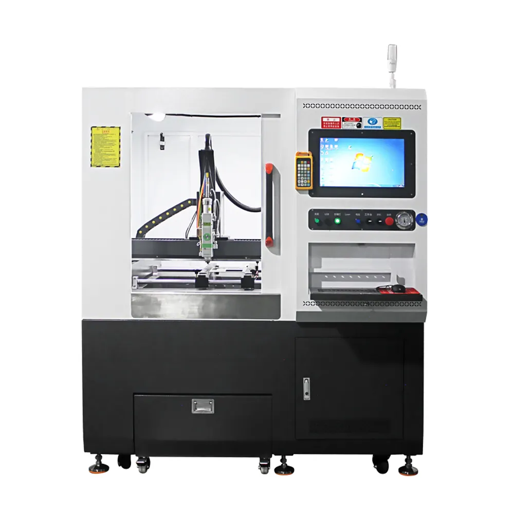 High Precision 4060 Mobile Temper Glass Laser Cutting Machine Metal Stainless Steel CNC Fiber Laser Cutting Machine