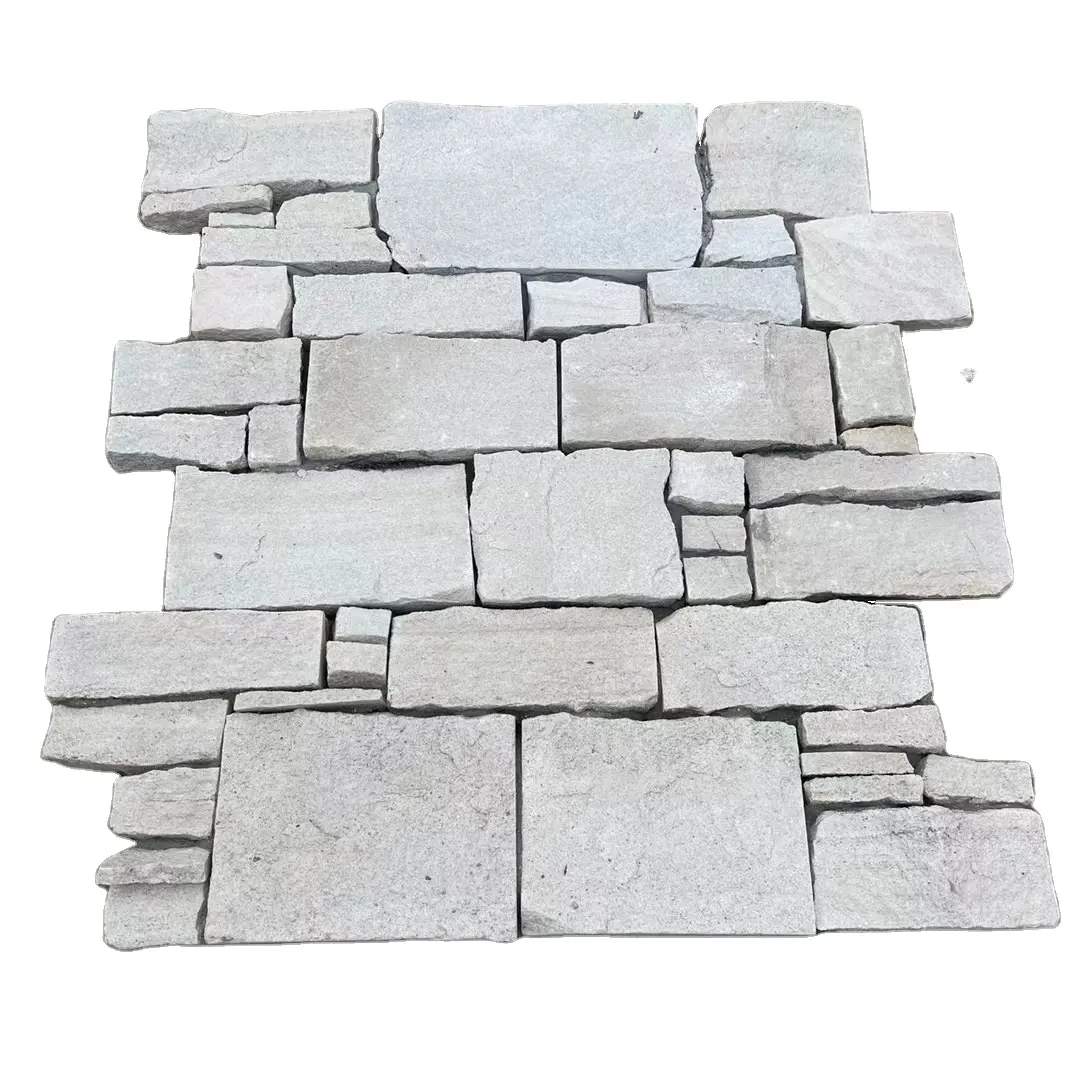 Deco mattonelle di pietra moderna arenaria Design per esterno rivestimento esterno finitura naturale antiacido resistenza all'erosione forniture