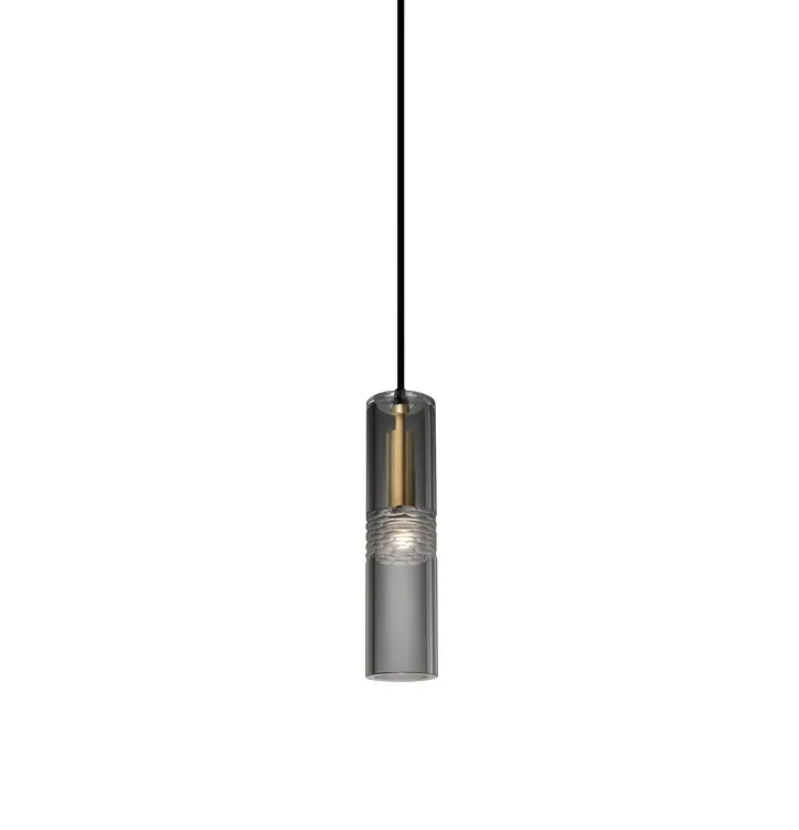 Lampade a sospensione da pranzo contemporanee 1200MM di lunghezza del filo lampada a sospensione semplice per la casa lampada a sospensione per bottiglia di vetro Color fumo