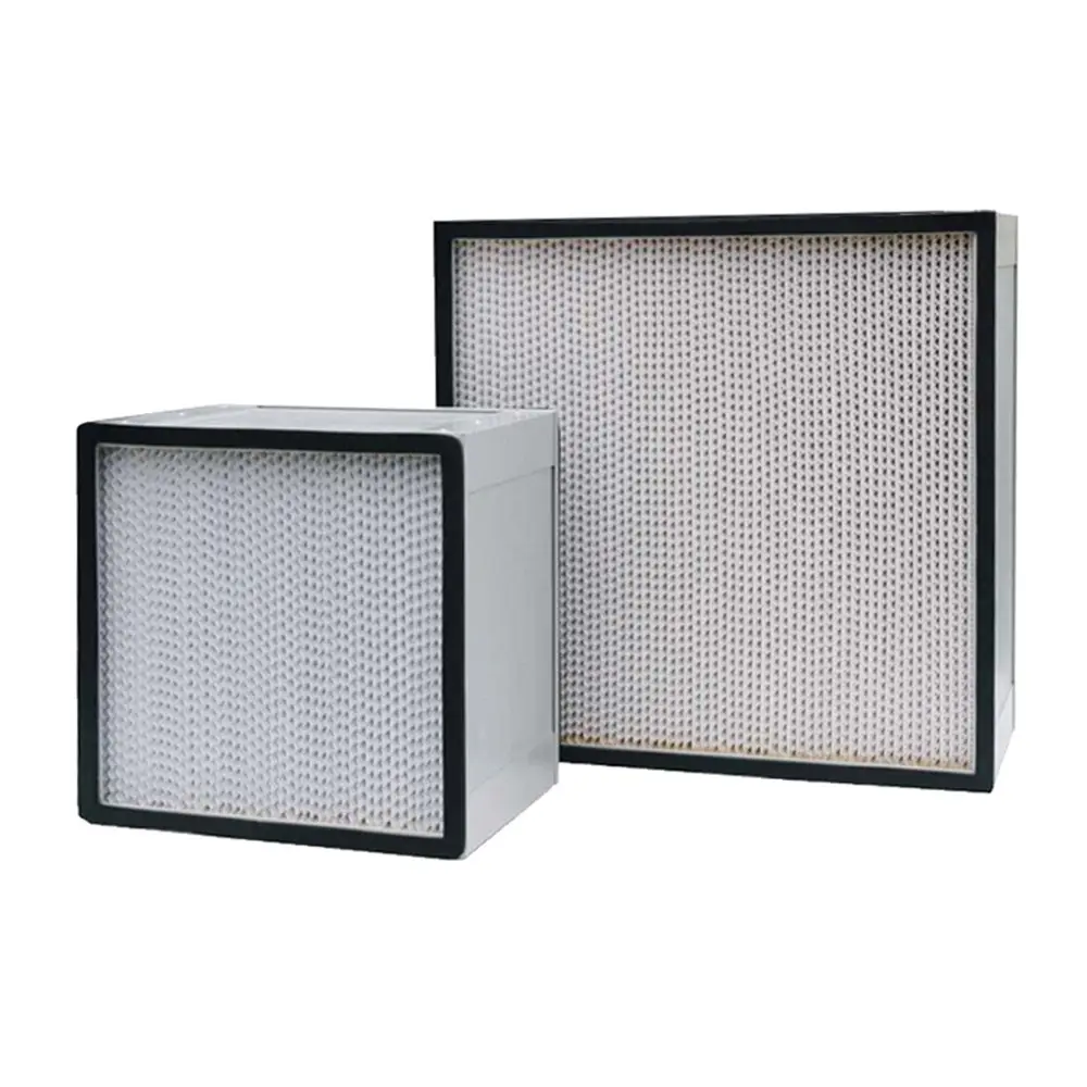 Toptan HVAC H13 H14 derin Pleat HEPA hava filtresi kağıt alüminyum fıçı tahtası hava filtresi