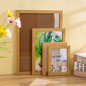กรอบรูปไม้แข็งแบบออริจินัลกรอบรูปแบบลอยปรับแต่งโลโก้ได้สีไม้ - Product Image 3