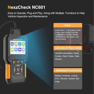 Humzor nc60601 מכונית משאית obd2 קורא את כרטיס הקוד elm3327 כלי סריקה מבחן אבחון משאית עבור 12v24v מכוניות ומשאיות