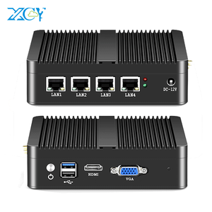PFsense Gateway Firewall Router Mini PC Fanless Computer industriale in-tel N2830 4 Nic Ethernet Lan porte Linux Network Server - Product Image 1