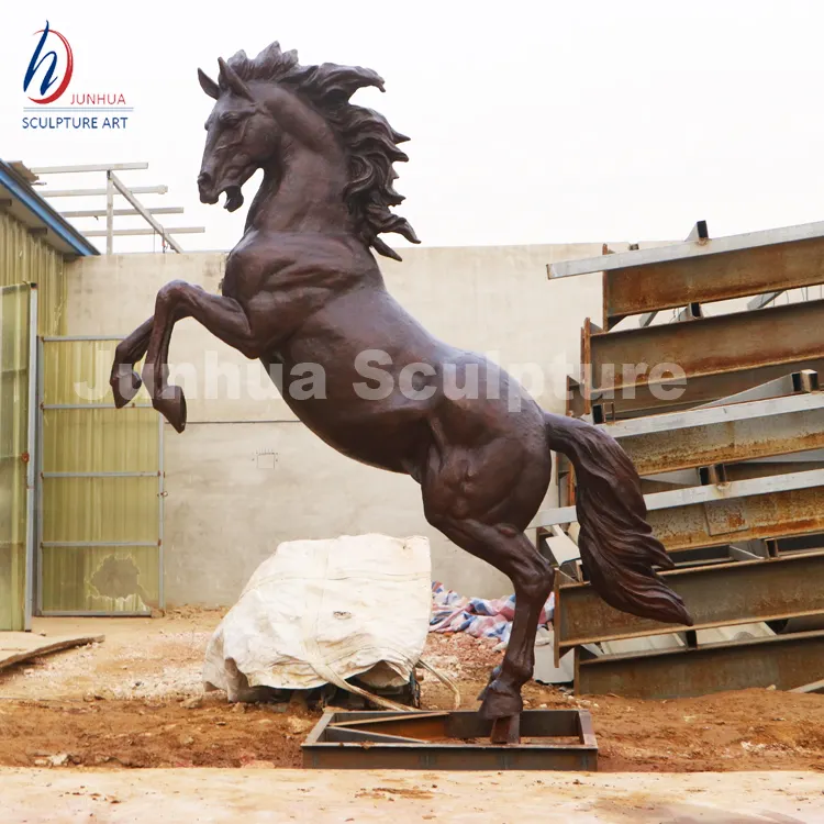 Decoratie Gebruik Brons Metalen Paard Standbeeld Custom Antieke Springen Bronzen Paard Sculptuur Beeldjes