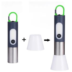 Ad alta potenza Multi funzionale Led torcia elettrica bianca Laser da campeggio all'aperto lanterna torcia luce ricaricabile LED torcia - Product Image 2