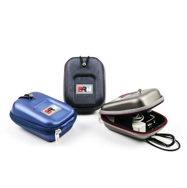 Bolsa de cámara personalizada, estuche con patrón grabado con asa Carebiner, tres colores, portátil, con cremallera, EVA