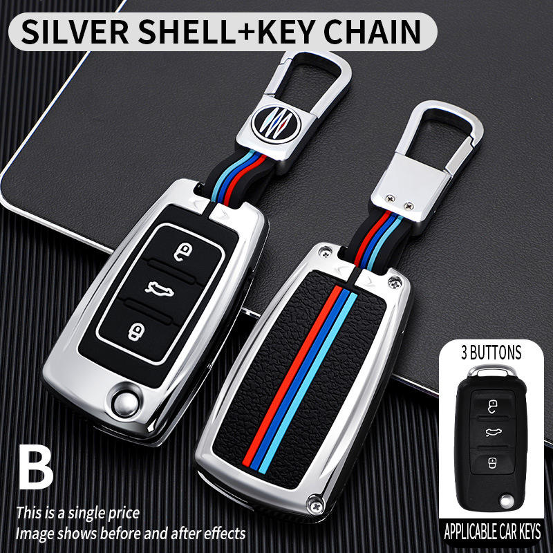 B silver single shell short buckle