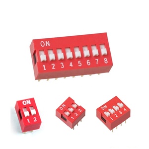 2.54mmピッチDIPスイッチ1/2/3/4/5/6/8/10/12ピンスライドディップスイッチで公開 - Product Image 1
