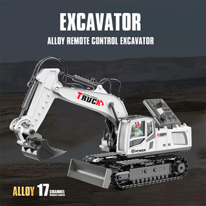 RC alaşım ekskavatör 17 kanallar sprey kazma fonksiyonu ile 2.4G diecast kamyon modeli RC ekskavatör oyuncak 3 renkler - Product Image 5