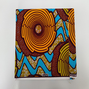 Tessuto africano con stampa a cera reale in poliestere ankara personalizzato java - Product Image 6