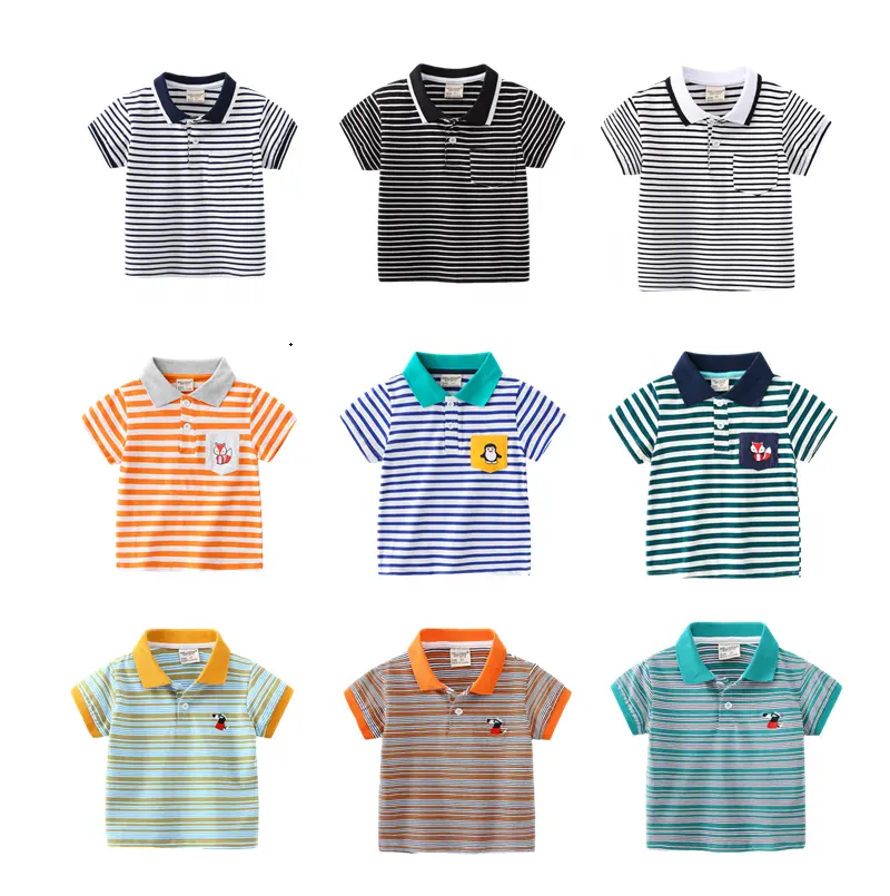 Camiseta polo infantil, camisa de polo para bebês e crianças