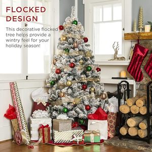 PE PVC Mixed Snow Artificial <strong>Tree</strong> White LED Christmas <strong>Tree</strong> with Led Lights and Snow Effect Christmas Ball <strong>Tree</strong> Ornaments - Product Image 5