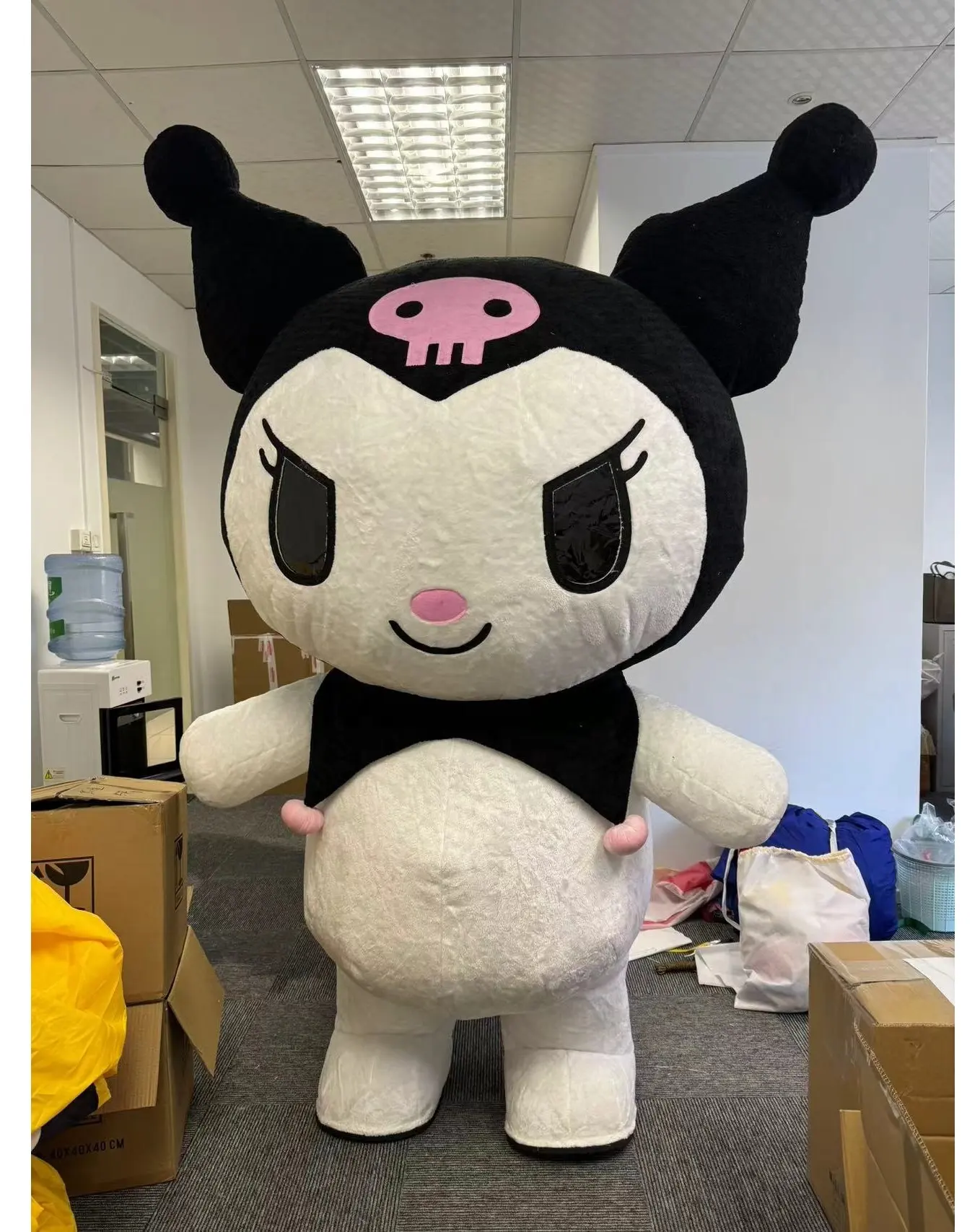 Disfraz de Mascota de kuromi inflable de personaje de dibujos animados Cosplay divertido a la venta