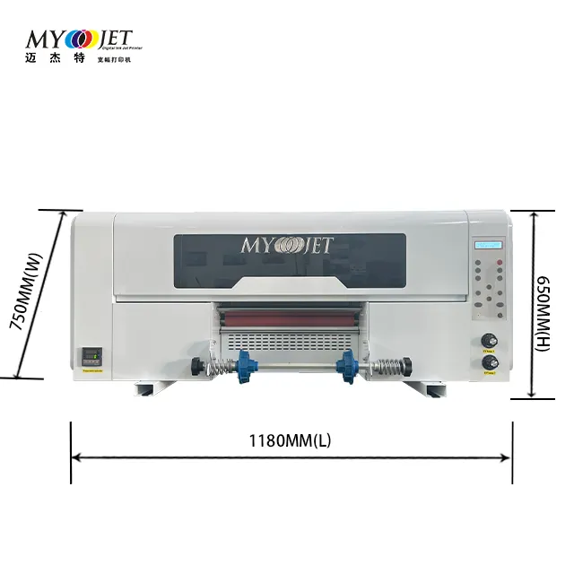 MYJET a getto d'inchiostro digitale Uv Dtf macchina da stampa per avvolgere la tazza di trasferimento adesivo Impresora A3 Uv Dtf stampante con laminatore