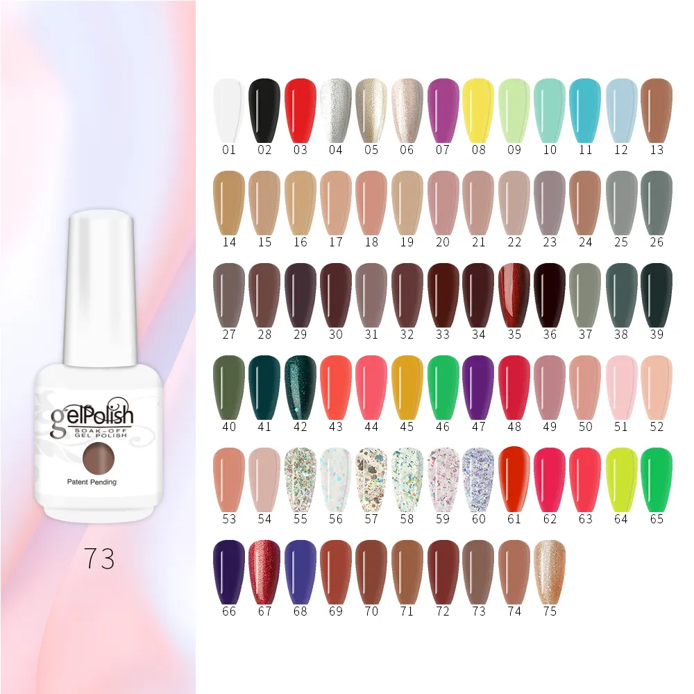 Fabriek Prijs Snelle Levering Nail Kleuren Manicure Salon Nagellak Fles Ontwerp Private Label Losweken Gel Polish