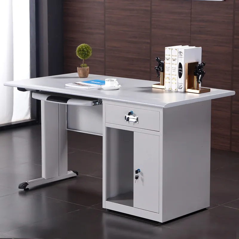 Mobili per ufficio, catalogo Design, scrivania in acciaio e tavolo in metallo, armadi con cassetto