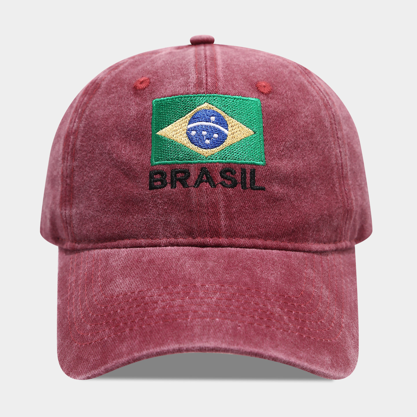Bandera de Brasil, color rojo vino.