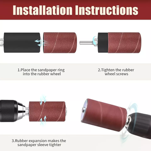 28pcs-set 40sets-carton 2 "dài gốm chà nhám trống & tay áo đặt khoan Báo Chí trục chính trục gá Rolls cho mài - Product Image 2