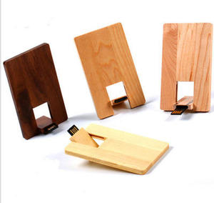 Holz USB-Flash-Laufwerk Glas Kreditkarte Pen drive 32GB 2GB USB 3.0 Flash-Speicher Pen drive USB 2.0 U-Disk - Product Image 2