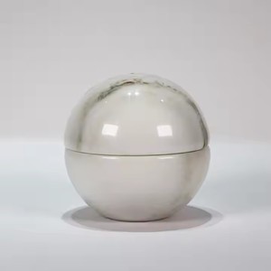 Роскошный Бежевый Травертин Мрамор курильница бахур курильница лампа для домашнего декора религиозный Ароматерапевтический диффузор держатель духов - Product Image 2