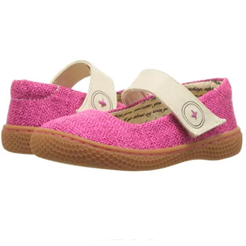 gum sole bare foot mary jane cotton fabric High Quality casual slipper lshoe for baby toddler youth girl pink blue lime