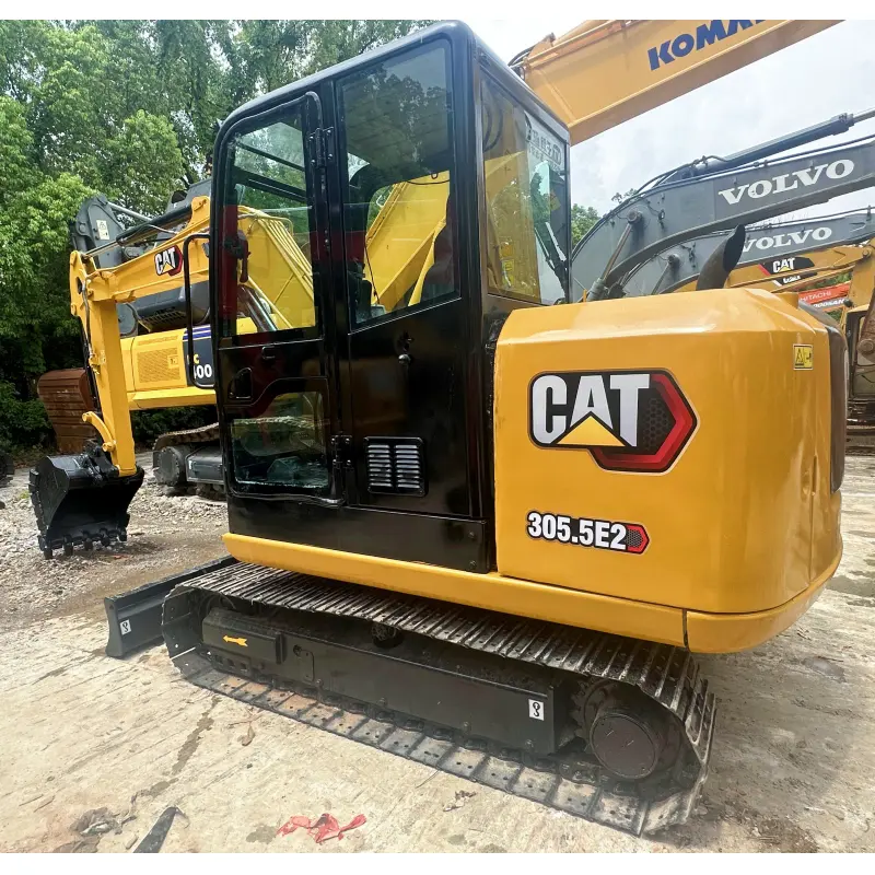 5,5 toneladas 95% nueva máquina excavadora de orugas japonesa original 2022 Caterpillar alta calidad precio más bajo excavadora CAT 305.5e2 usada
