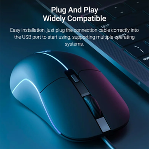 Ноутбук планшетный ПК компьютер проводной 3200DPI RGB свет красочное освещение эргономичный бесшумный щелчок офисная игровая мышь для умного дома - Product Image 2