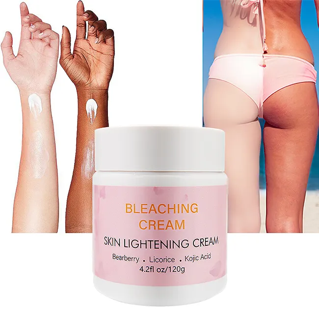 Wholesale Strong African Glow Lightening Bleaching Cream Korean Baby Face Body Full Black Skin Intimate Fast Whitening Cream