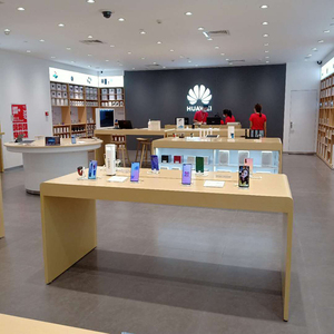 Mesa de exhibición de madera para teléfono móvil, suministro de fábrica, mesa de ordenador con mostrador de experiencia para teléfono inteligente - Product Image 1