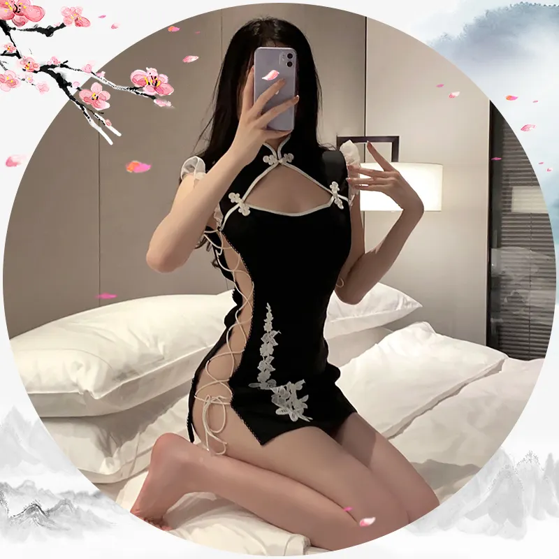 Sexy lingerie donna retro vintage lace-up string cinese Cheongsam costume adulto sexy Gr2777