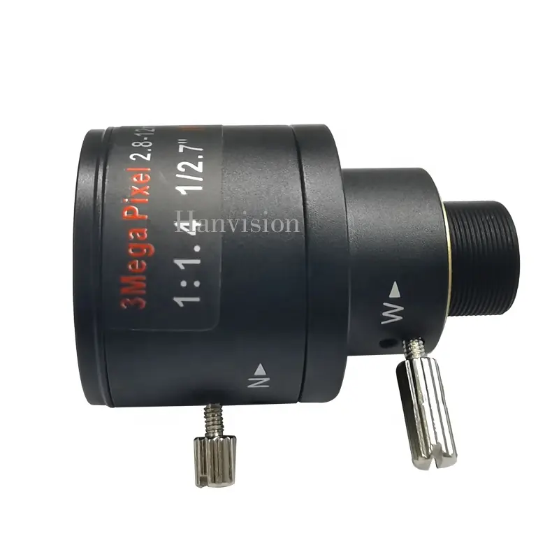 Lensa CCTV Varifokal Dudukan 3MP 2.8-12Mm, Lensa Kamera Tetap Fokus Manual Lensa M12 untuk Aksesori Kamera Keamanan