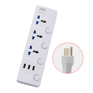 Venta al por mayor de enchufes multiorificio con enchufes USB, cables domésticos y paneles de interruptores de alimentación de oficina - Product Image 1