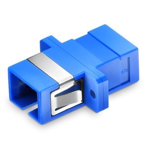 带法兰的SC UPC单工OS2单模塑料光纤适配器/耦合器 - Product Image 4
