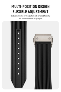 MINGJIANG交換用液体シリコーンゴムバンドチタン鋼バックル時計ストラップ (Apple I Watch 49mm 42mm 44mm 45mm)