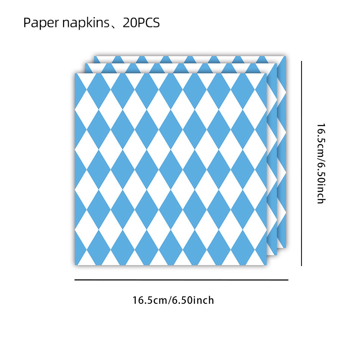 Serviette en papier bleu-20pcs