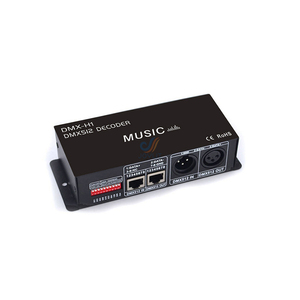 Decodificador de música DMX512 mejorado, decodificador de tira LED controlado, controlador RGB, decodificador de 3/4 canales, atenuador, controlador de atenuación de 12V y 24V - Product Image 1