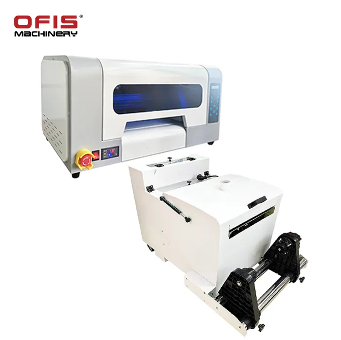 Impresora automática DTF de 30CM, papel de transferencia de calor, película digital para mascotas, camiseta, impresora A3 DTF con máquina de polvo